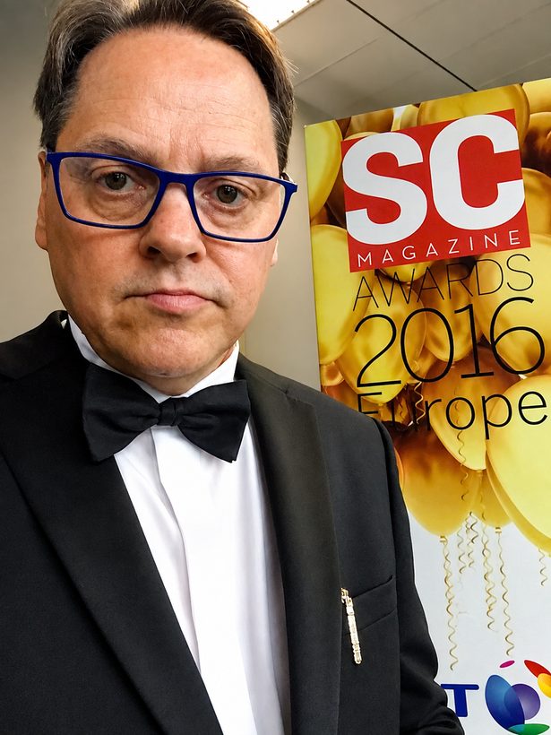 Mike Loginov at the SC Magazine European Cybersecurity Awards